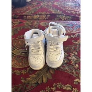 Vintage Nike Air Force 1 Mid LE 'Triple White' Baby / Toddler Sz: 7c